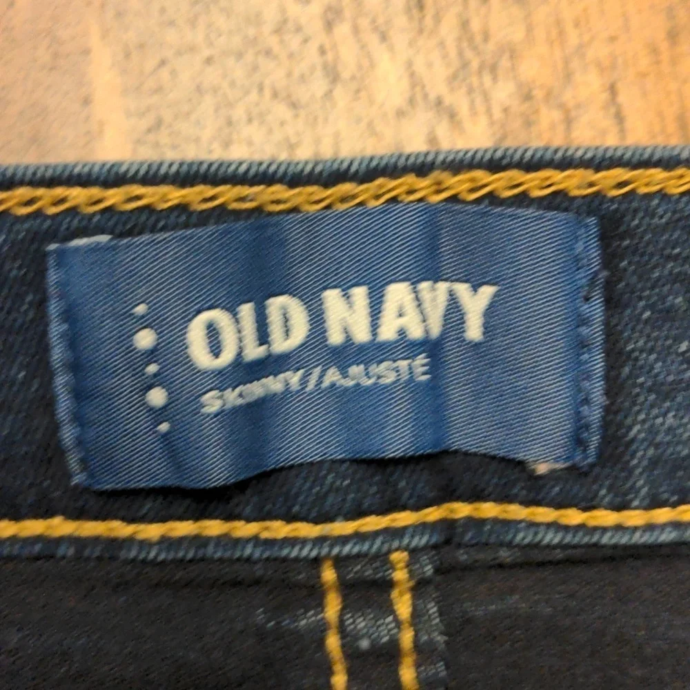 Old Navy Girls Skinny Jeans Size 10-12 Regular Dark Wash Pull-On Jeggings